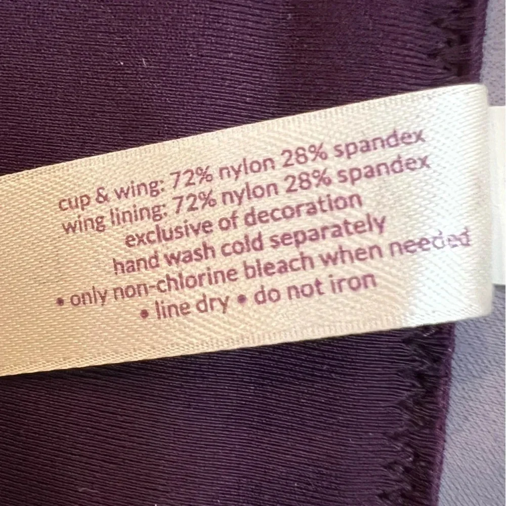 Cacique Plum Side‎ Smoothing Solution Balconette Underwire Bra. Size 44DD. NWT.